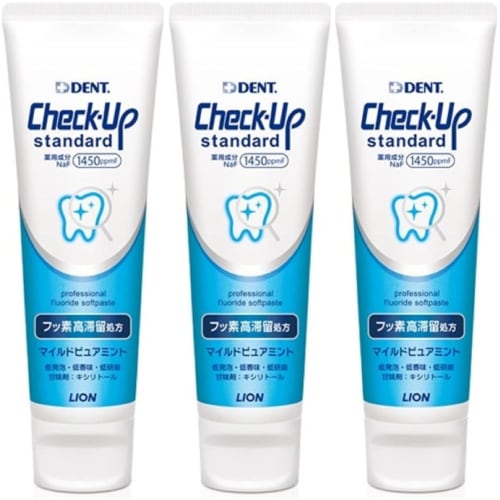 

[.co.jp Exclusive] [Bulk Purchase of 3 Bottles] Check-Up Standard Mild Pure Mint 135g x 3