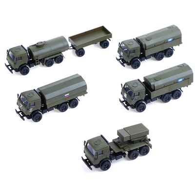 1/72 Rosja Kamaz-5350 Wojskowa ciężarówka Puzzle Model rakiety Symulowany model artylerii Chłopcy zabawka