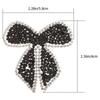 Vintage Style Bowknot Patch Rhinestone Embroidered Iron On for Trousers Cushions Pillows DIY Fashion Embroidered Patch