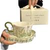 Retro Light Luxury Girls Ceramic Cup High Value Coffee Cup Office Water Cup Home Mug Gift Box
