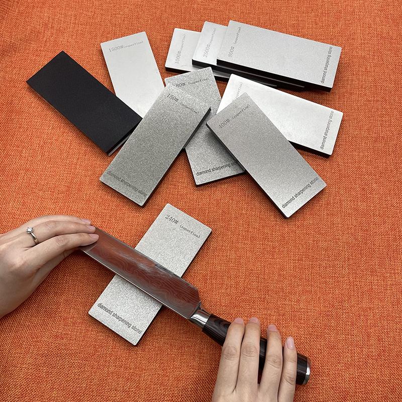 Diamond Whetstone Knife Sharpener with Non-Slip Acrylic Base - Single/Double-Sided.