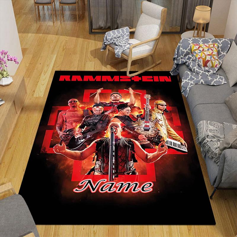 Custom 1Pc Rammstein Metal Music Band Rug Office Carpet Indoor Outdoor Entrance Doormat Nonslip Soft And Comfortable Living Room D2915231
