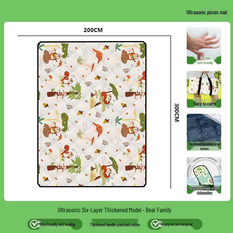 Waterproof Outdoor Picnic and Camping Mat - Thick, Portable, Moisture-Proof Lawn & Tent Mat