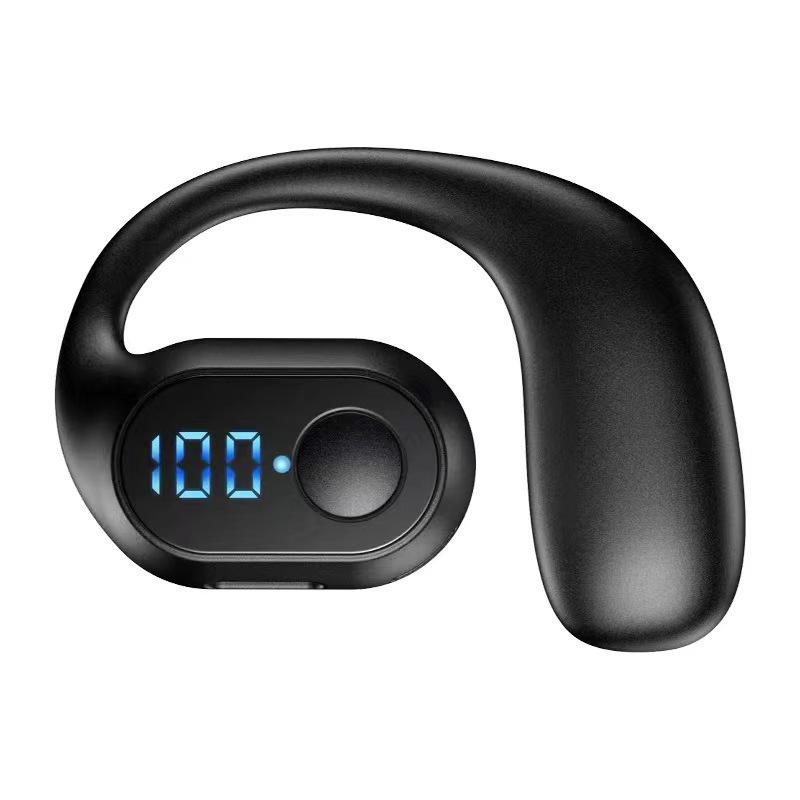 180° Rotating Hifi Stereo Waterproof Wireless Bluetooth Air Conduction Earphone Single Earhook Wear Noise Reduction Earbud With