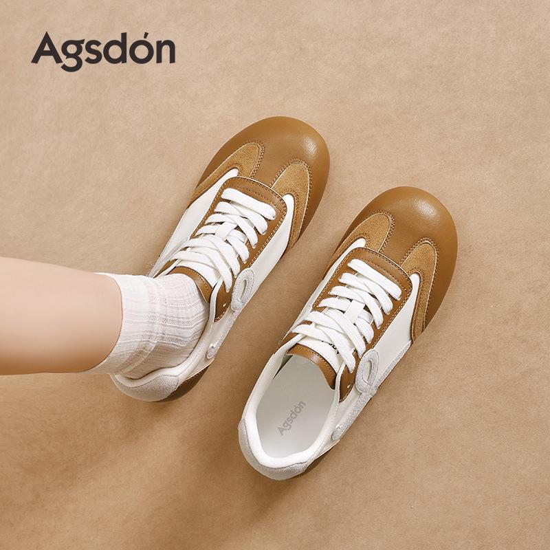 Augus Lionden Women's 2025 Retro British Style Flat-Bottom Ballet Training Shoes