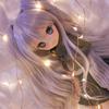 YR EARTH 8–9 inch Heat-Resistant Doll Wig (1/3 BJD/DD/DDS/MDD, Top Twin-Tails, Wavy Long, Pearl Gray)