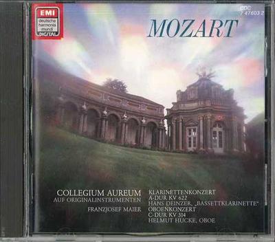 CD COLLEGIUM AUREUM - Mozart : Clarinetes & Oboés Concerto CDC476032 EMI Alemanha Clássico Usado