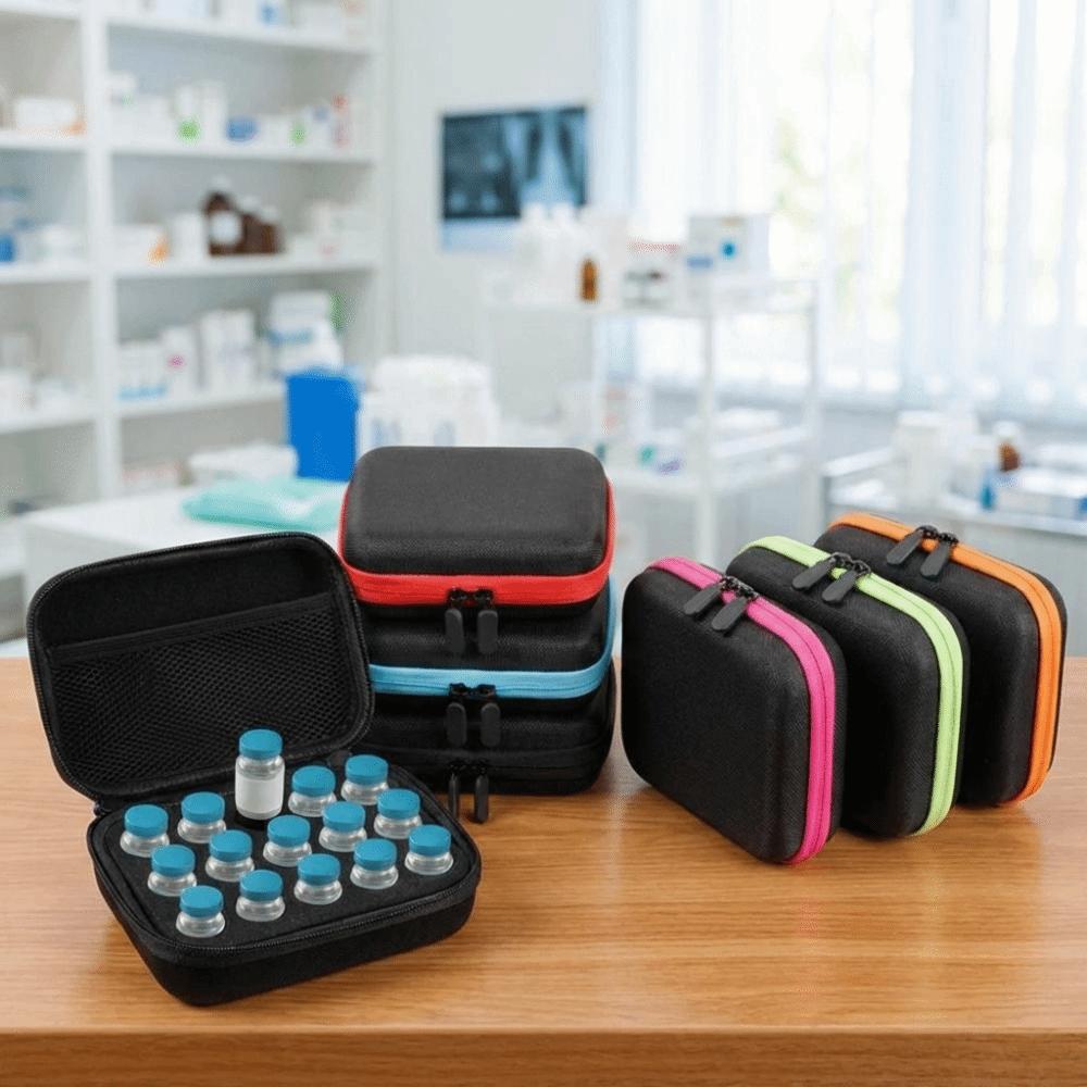 15 Slots Insulin Vial Storage Case 10ML Insulin Organizer Insulin Vial Protector Travel Use