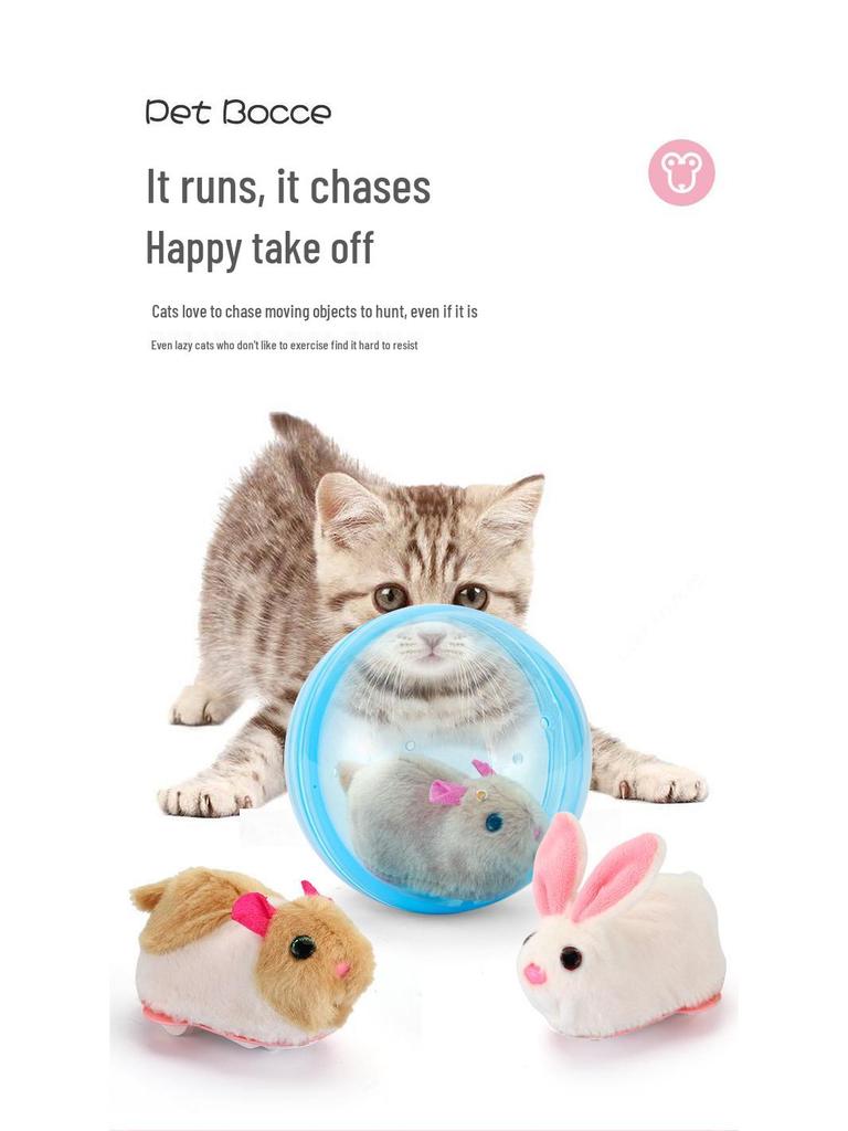 Electric Plush Hamster Spinner: Interactive Cat Teaser & Rolling Ball Toy for Fun Parent-Child Play