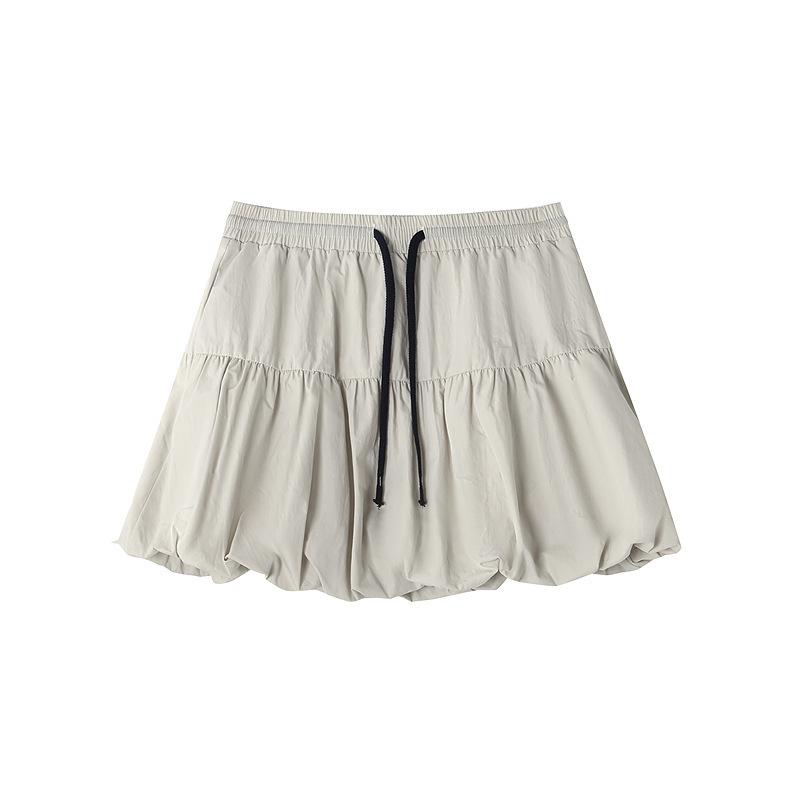 

Ge Ming Casual Color Block Two-Piece Set: Hooded Windbreaker & Drawstring Tulip Hem Skirt One Size (90-150)
