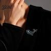 Versatile Brooch Pin Women Sparkling Rhinestones Imitation Pearls Decor Whale