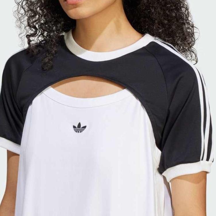 (WMNS) adidas Originals R3CD Cali T-Shirt Asia Sizing 'Black White' Women's JZ6784