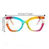Computer Eyewear Cat Eye Rainbow Women Sunglasses Luxury Vintage Summer Glasses Fashion Trendy Anti-Blue Light Spectacles Selfie
