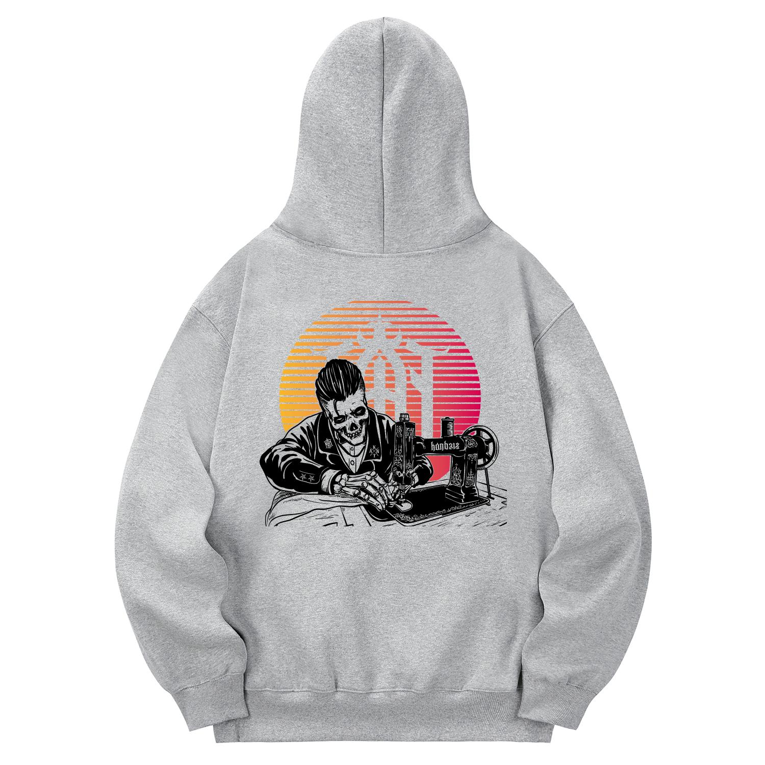 Khan 6312 Khg0157 Khan Custom Style Fleece-Lined Hoodie - Gray L