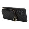 For Samsung Galaxy S25 Ultra Case Ring Holder Zipper Pocket Kickstand Leather Back Phone Cover with Shoulder Strap