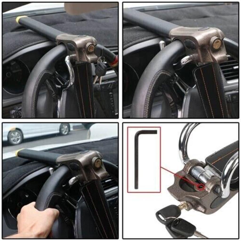 Heavy Duty Auto Airbag Foldable Steering Wheel Lock Security Anti-Theft Device Lock Safety Hammer for Vehicle Truck SUV