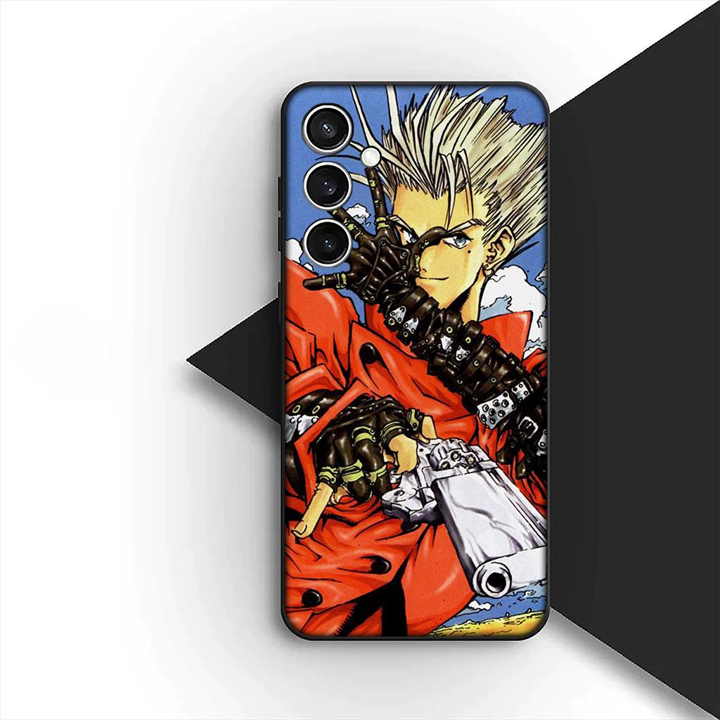 Handyhülle für Samsung Galaxy S25 S24 S23 FE Ultra Plus S7 Edge S25+ S23+ A56 5G Funda Hülle Weiche Hülle Trigun Stampede