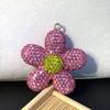 Keychain Pendant Small Flowers Shiny Rhinestone Sunflower Charm Key Chain Decorative Backpack Bag Accessories