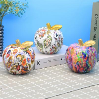 Ornements de pomme colorés créatifs en résine pour la maison, le salon, l'armoire, le bureau, les fruits, cadeaux, souvenirs, casier à vin