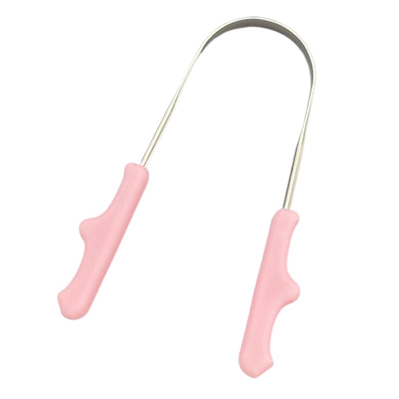 1Pc Simple Copper Tongue Scraper Cleaner Fresh Breath Dental Cleaning Health Oral Care Hygiene Tools