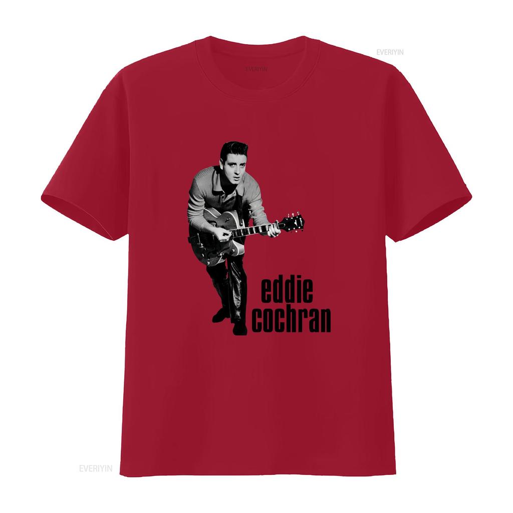 Eddie Cochran Guitar Bend Unisexs T Shirt Short Sleeve S To 5xl Ll526 Vintage Washed Homme Comfortable Top For Everyday Wear