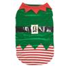 Grüner Elfen Haustier Cosplay Kostüme Gestreift Winter Warm Weihnachten Hundekleidung Bequem Lieblich Welpen Weste Mantel Chihuahua