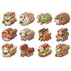 Gingerbread Animal Wooden Ornaments Cookie-Inspired Christmas Tree Hanging Pendants Festive Party Decoration