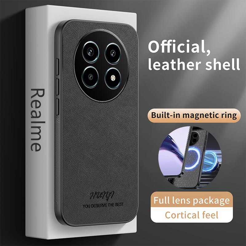 Luxury Business Leather Soft Frame Magnetic Cover For Realme 13 Pro Plus Realme13 Pro+ 5G Phone Cases Capa