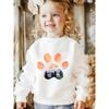 Kids Crewneck Sweatshirt, Sunset Mountain Tree Dog Paw Print, Spring Autumn Casual Sport Tops