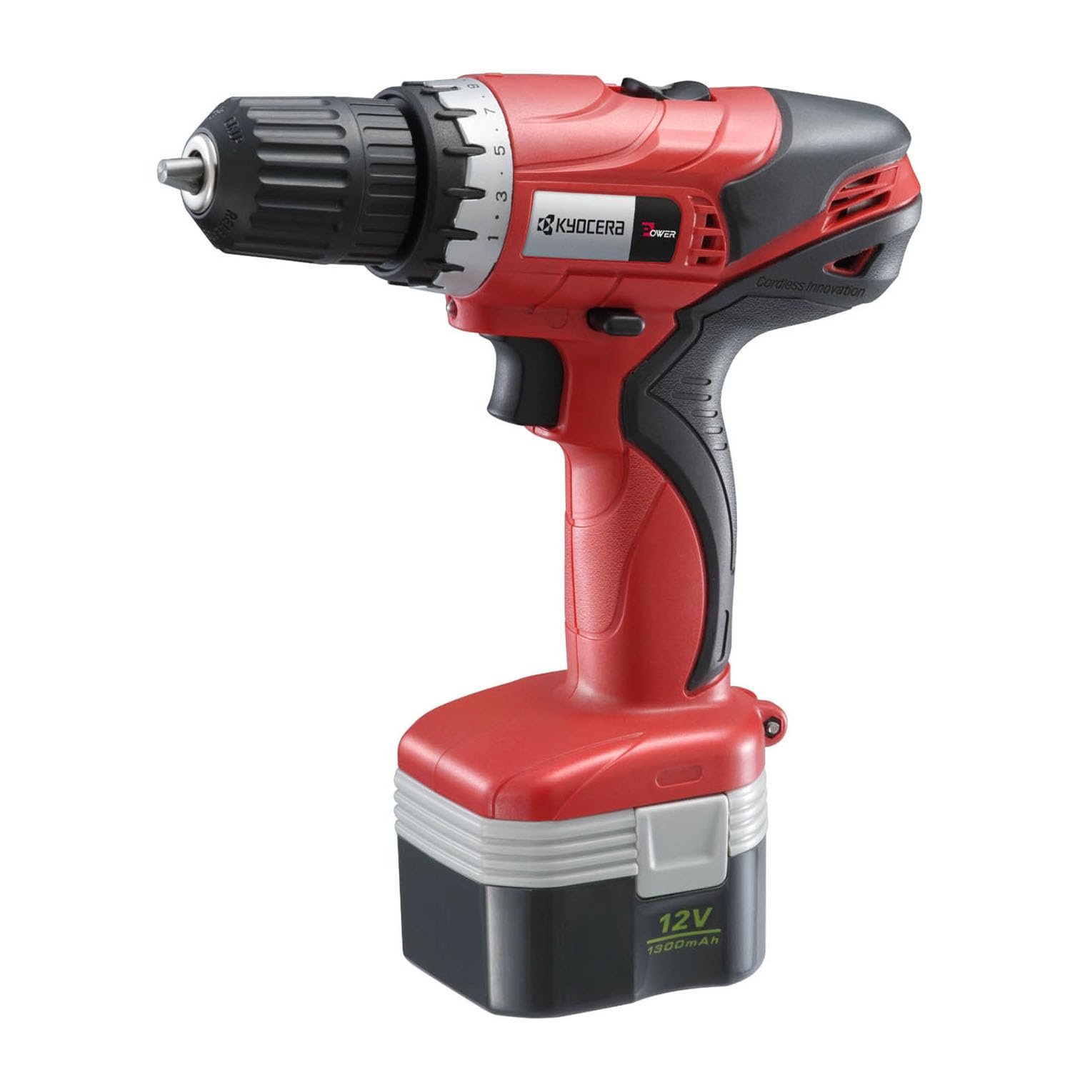 

Kyocera Old Ryobi Rechargeable Driver Drill 12V 647555A and rotation speed can be switched with clutch and 2 12V Maximum drilling capacity Ironwork