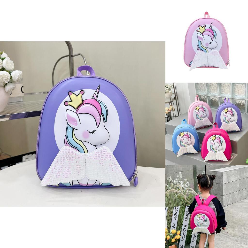 Haonna Childrens Eva Backpack With Cartoon Unicorn Pattern And Ergonomic Shoulder Straps For Kindergarten