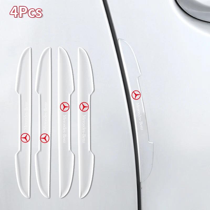 4PCS Transparent Car Door Anti-collision Protector Bumper Strip Sticker For Mercedes Benz W212 W213 W205 W177 W247 W176 X253 Etc