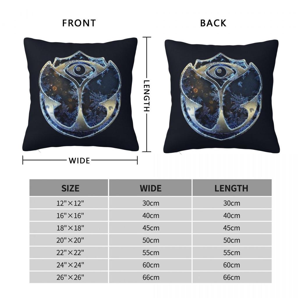 Tomorrowlandd Music Festival Square Pillow Cases Belgian Dance Cushion Cover Zippered Decorative Pillowcase For Home 40X40Cm