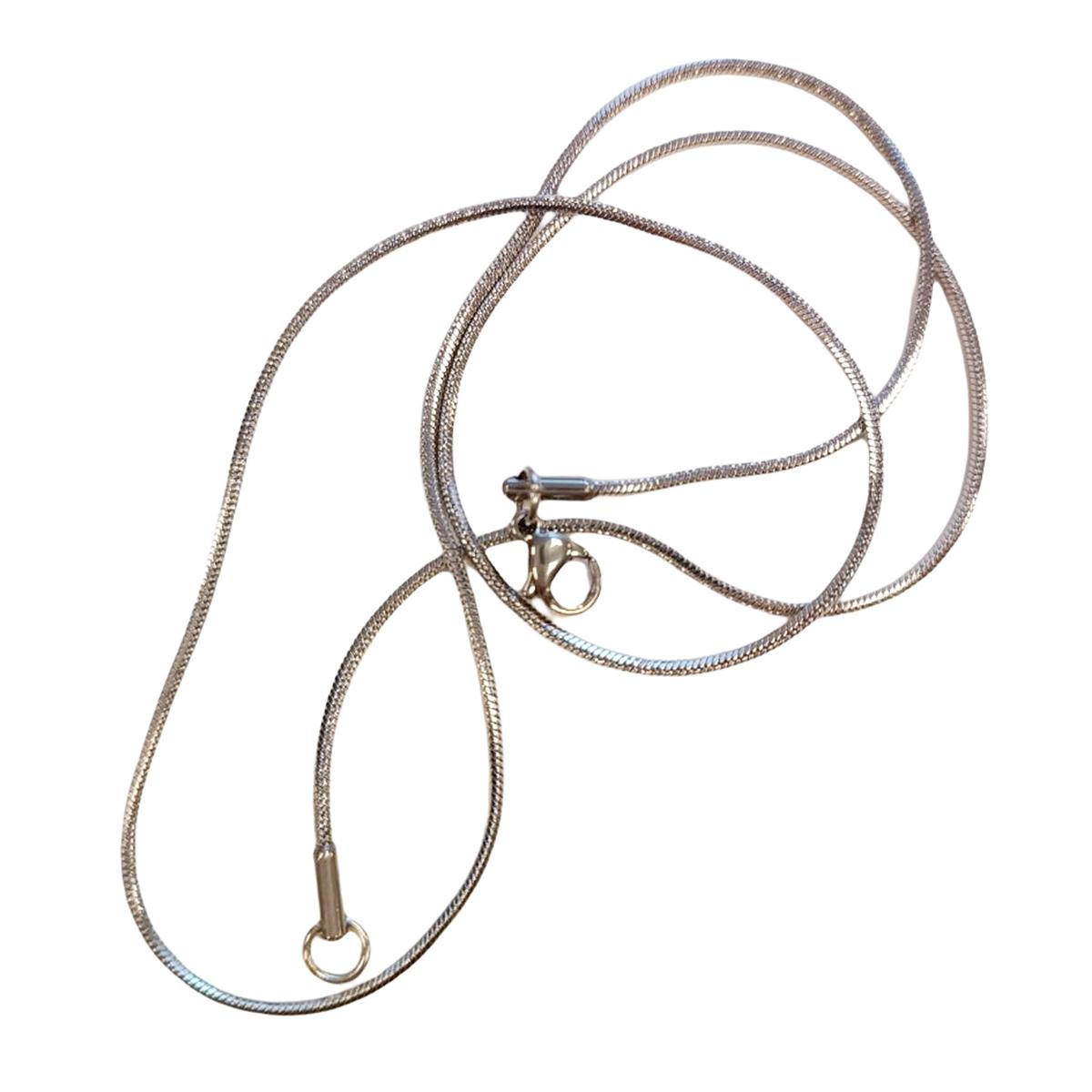 

Les Trésors De Lily [R8081] - Стальная цепочка Maille Serpent Carrée золотистая - 50 см 1 мм