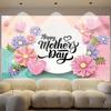 Happy Mothers Day Banner Mothers Day Backdrop Flower Themed Mothers Day Hanging Sign Mothers Day Decoration for Photography