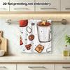 Hand Drawn Hot Chocolate Cup Towel, Soft Absorbent Quick Dry Xmas Bathroom Towel