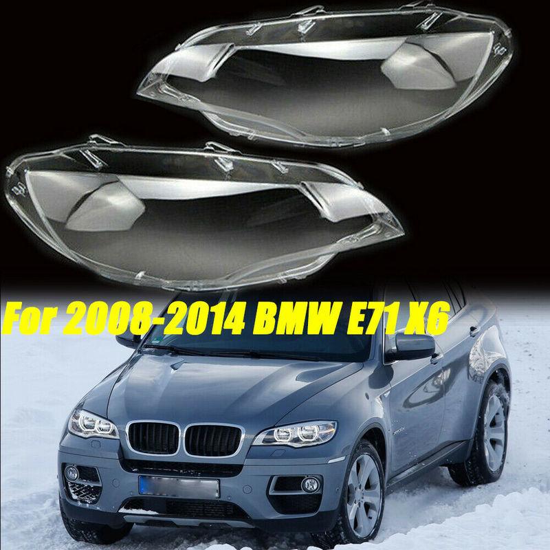 Car Headlight Cover Glass Head Light Lamp Xenon Lens Shell Cover For-BMW E71 X6 2008-2014