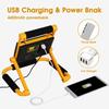 20W rechargeable LED stand light, folding portable light, built In battery 4400 mAh, yellow stand