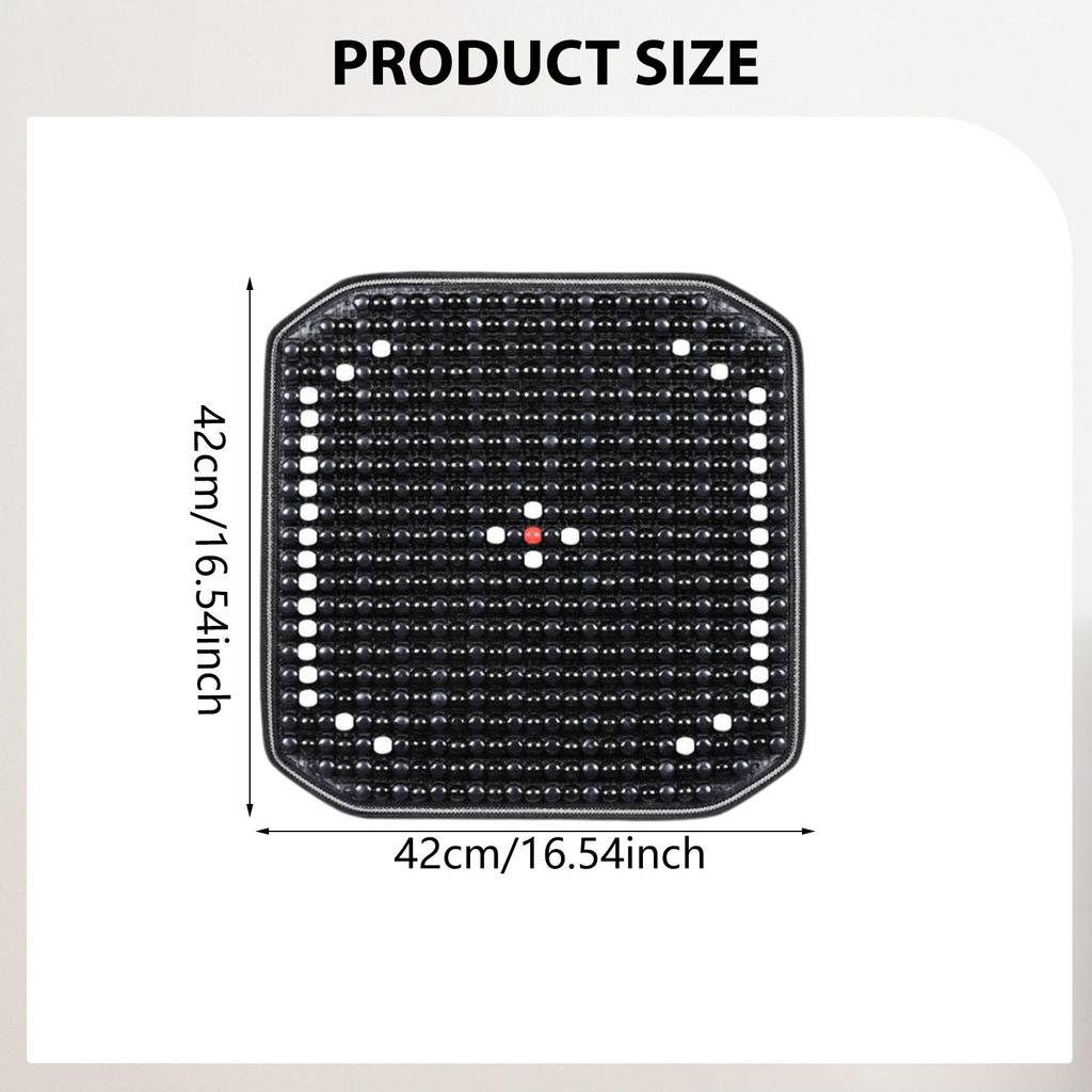 Universal Beaded Car Seat Cushion Square Cooling Pad Ventilated Summer Comfort for Home Office Vehicle Interior