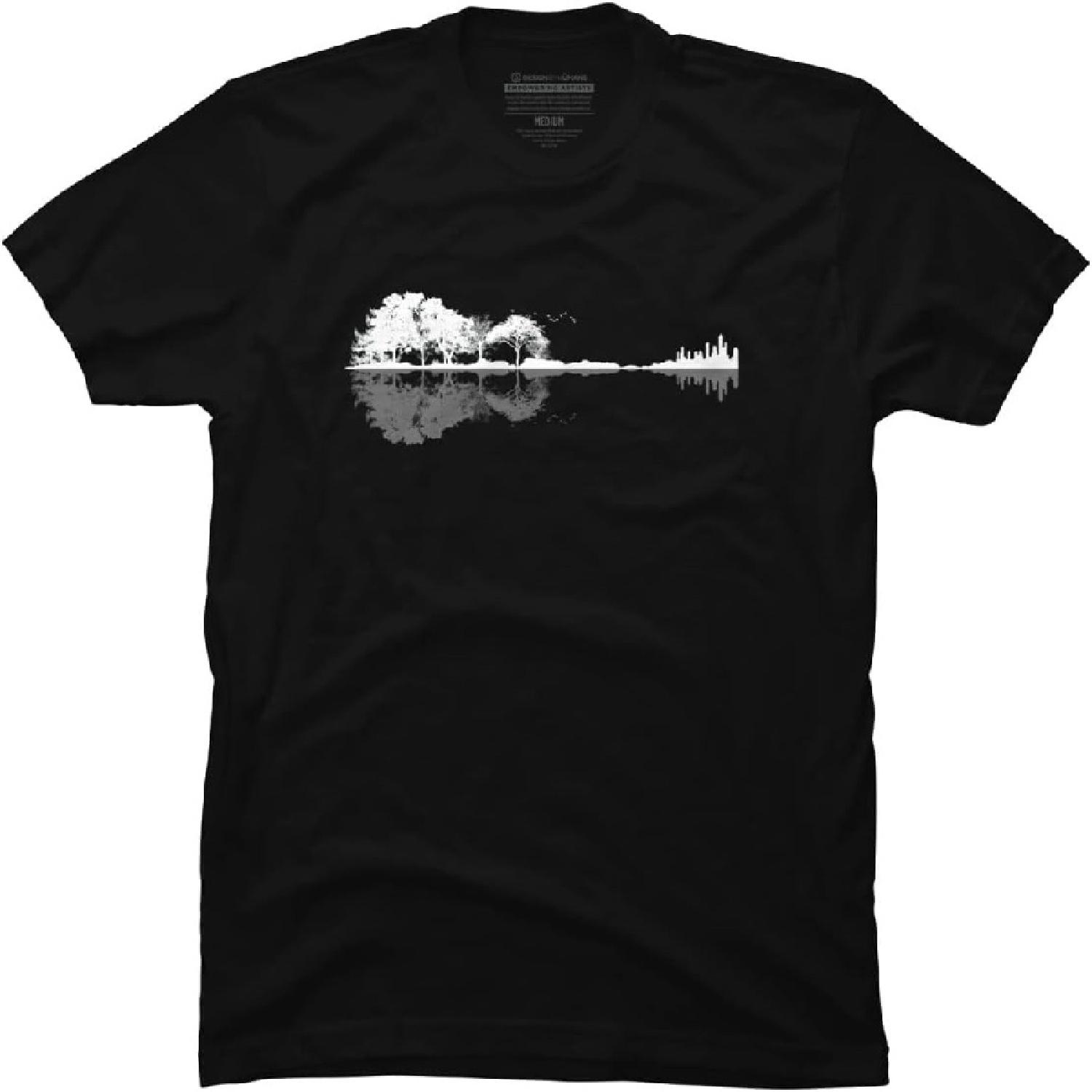 Design By Humans Men s Nature Guitar by Maryedenoa T-Shirt - - S
