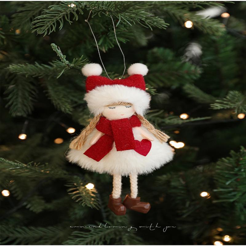 Weihnachten Plüsch Schneemann Anhänger Weihnachtsbaum Hängend Lieblich Schöner Anhänger Szene Dekorieren Weihnachtsbaum Hängende Ornamente