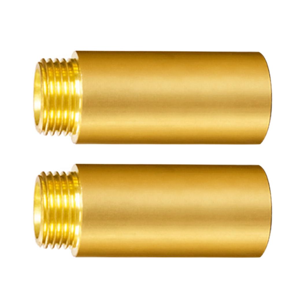 Pack Of 2 Brass?1/2inch Faucet Extension Water Pipe Fitting Brass?1/2inch Valve Extension Corrosion Resistant for Plumbi