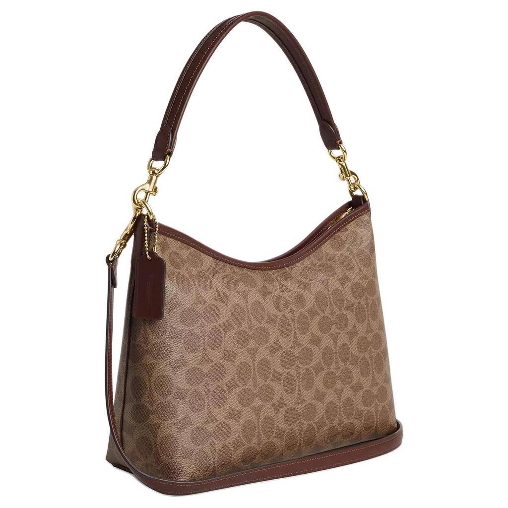 Coach Laurel 31 Detachable Shoulder Strap Zipper Closure Tote Bag Women Tote Bag Maple CV975-IMXHE