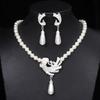 Korean Pearl Necklace & Earring Set: Stylish Bridal Accessories