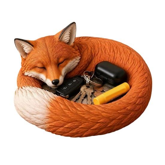 DYS 5.5  Catchall Bowl, Fox Elephant Cat Horse Decorative Home Decor, Entryway Organizer for Keys, Jewelry & Coins Fox