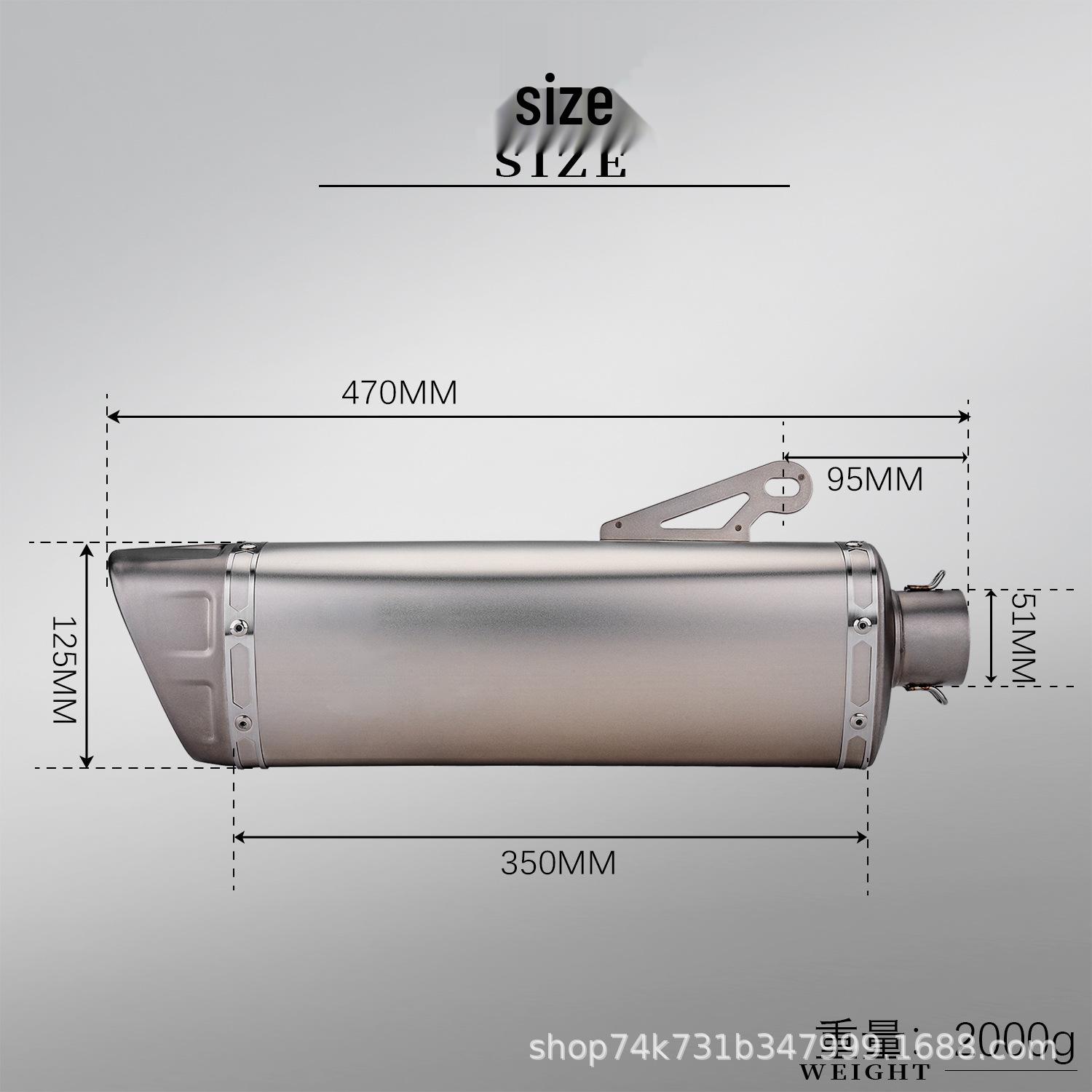 

Universal Slanted Triangle Exhaust Pipe for Motorcycles – Stainless Steel, Fits Z400, R3, MT07, Z900, Sai600. One-piece