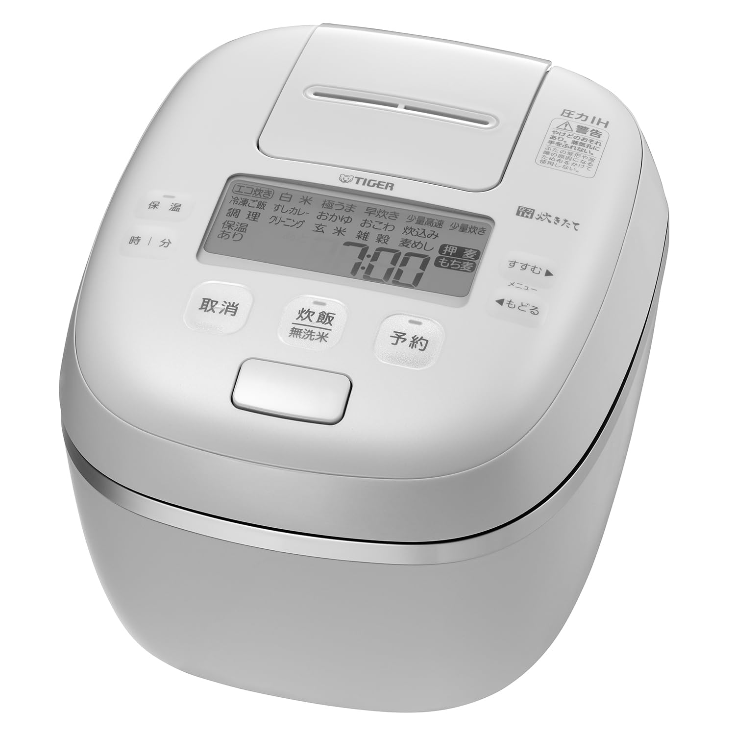 

Tiger TIGER JPI-X100-WX [Pressure IH jar rice cooker, freshly cooked foam, 5.5 cups, talc white] 100V