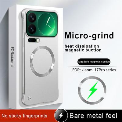 Galwanizowana Metaliczna Kolorowa Bezramkowa Magnetyczna Kabura do Telefonu Dla Xiaomi 15 17 Pro Max 14 13 Ultra Dla Magsafe Ultracienka Pokrywa