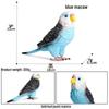 Realistic Bird Figurines Set: Eagle, Parrot, Peacock, Flamingo, and Owl