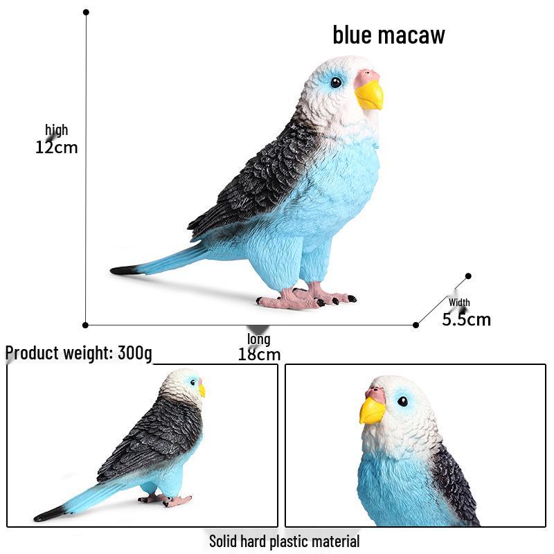 Realistic Bird Figurines Set: Eagle, Parrot, Peacock, Flamingo, and Owl